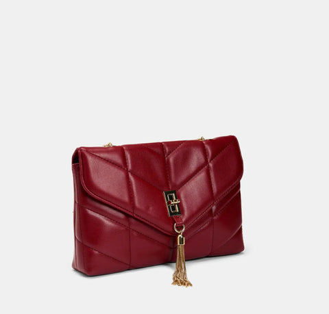 Lauren Tassel Crossbody - Red