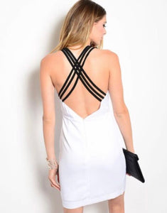 Ellee Open Back Dress - White