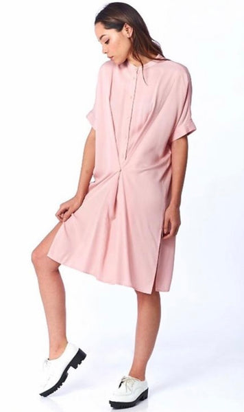 Tuxedo Dress - Light Pink