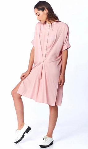 Tuxedo Dress - Light Pink