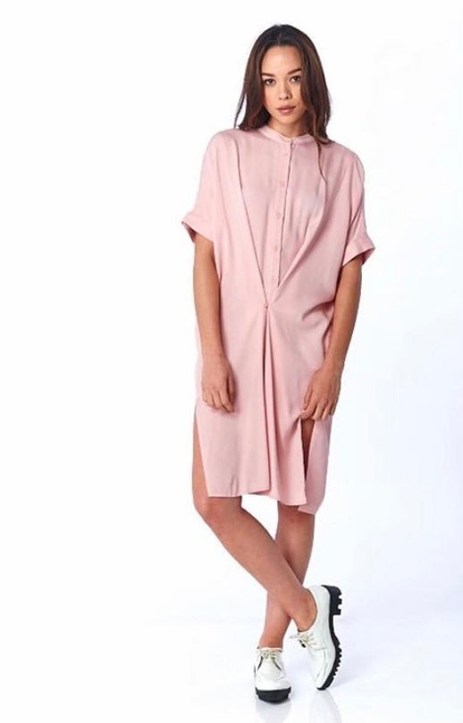 Tuxedo Dress - Light Pink