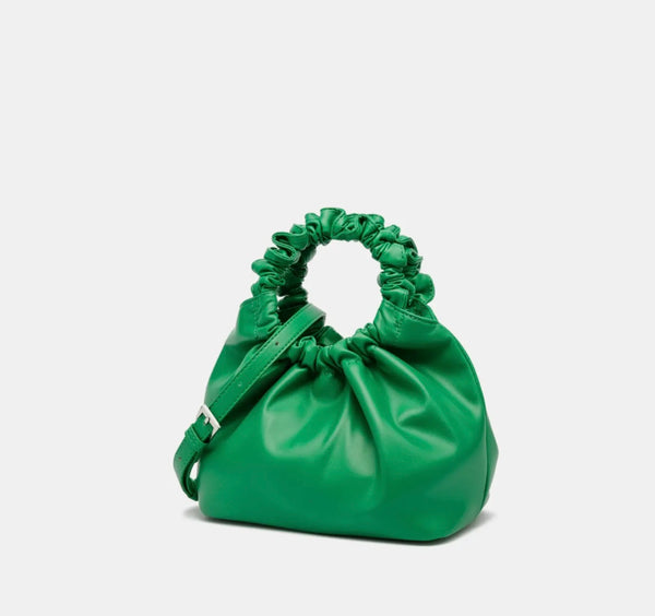 Venetian Scrunch Handbag - Kelly Green